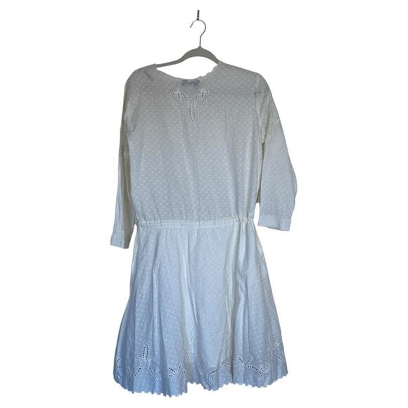 The Kooples Broderie Anglais Dobby Dress White Lace Dainty Cottagecore Medium - Picture 2 of 7